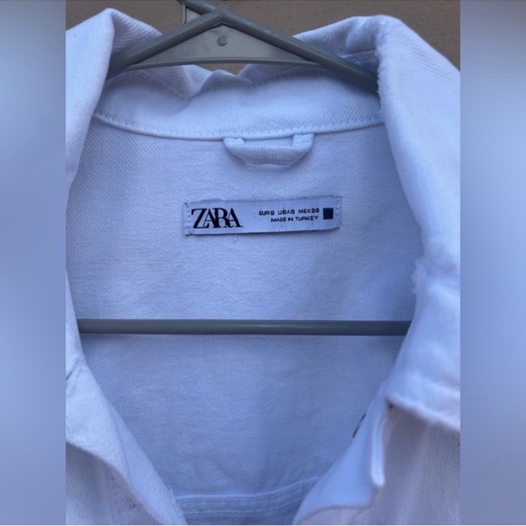 Zara Off-White Cropped Jacket - Picture 5 of 6